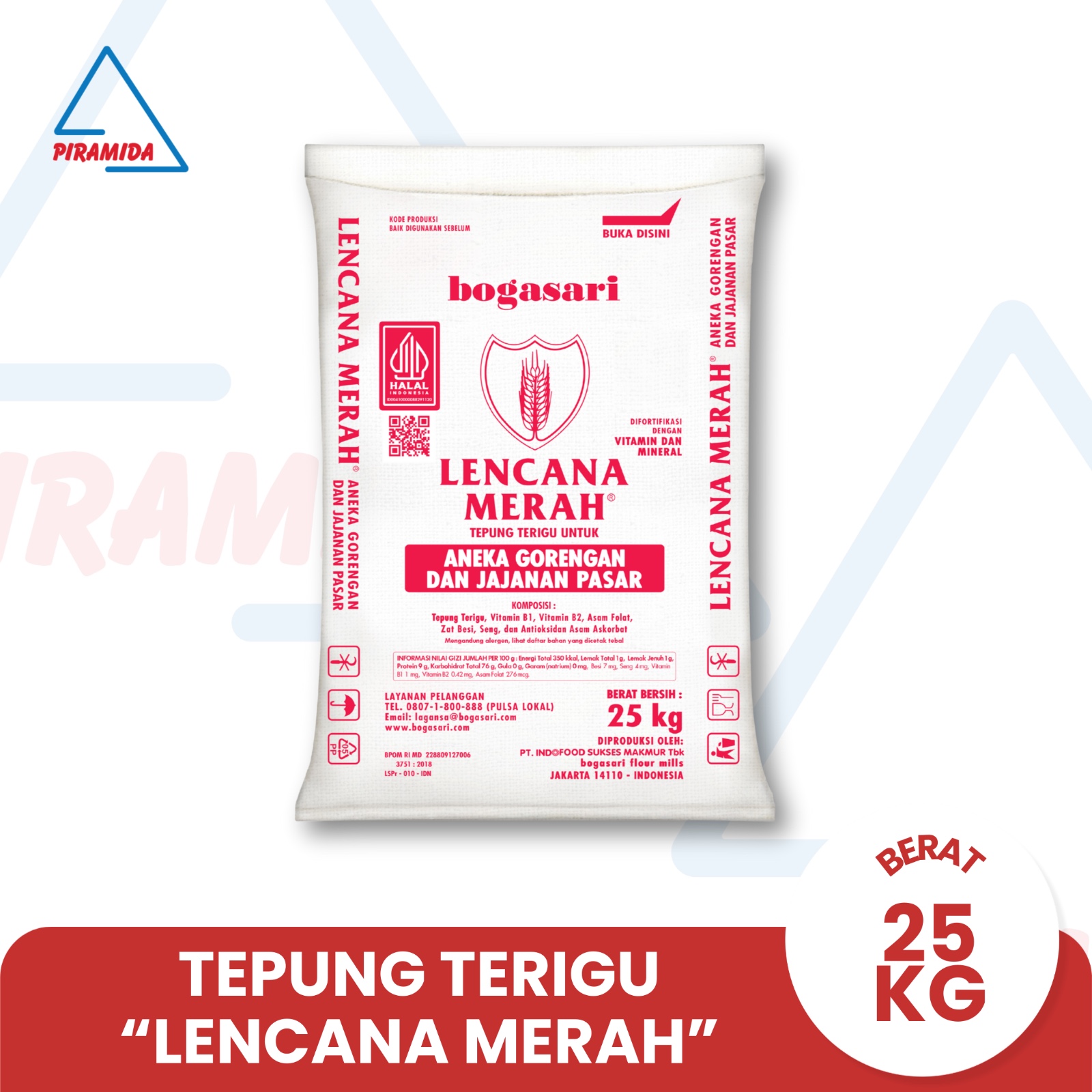 Tepung Terigu Lencana Merah 25 Kg